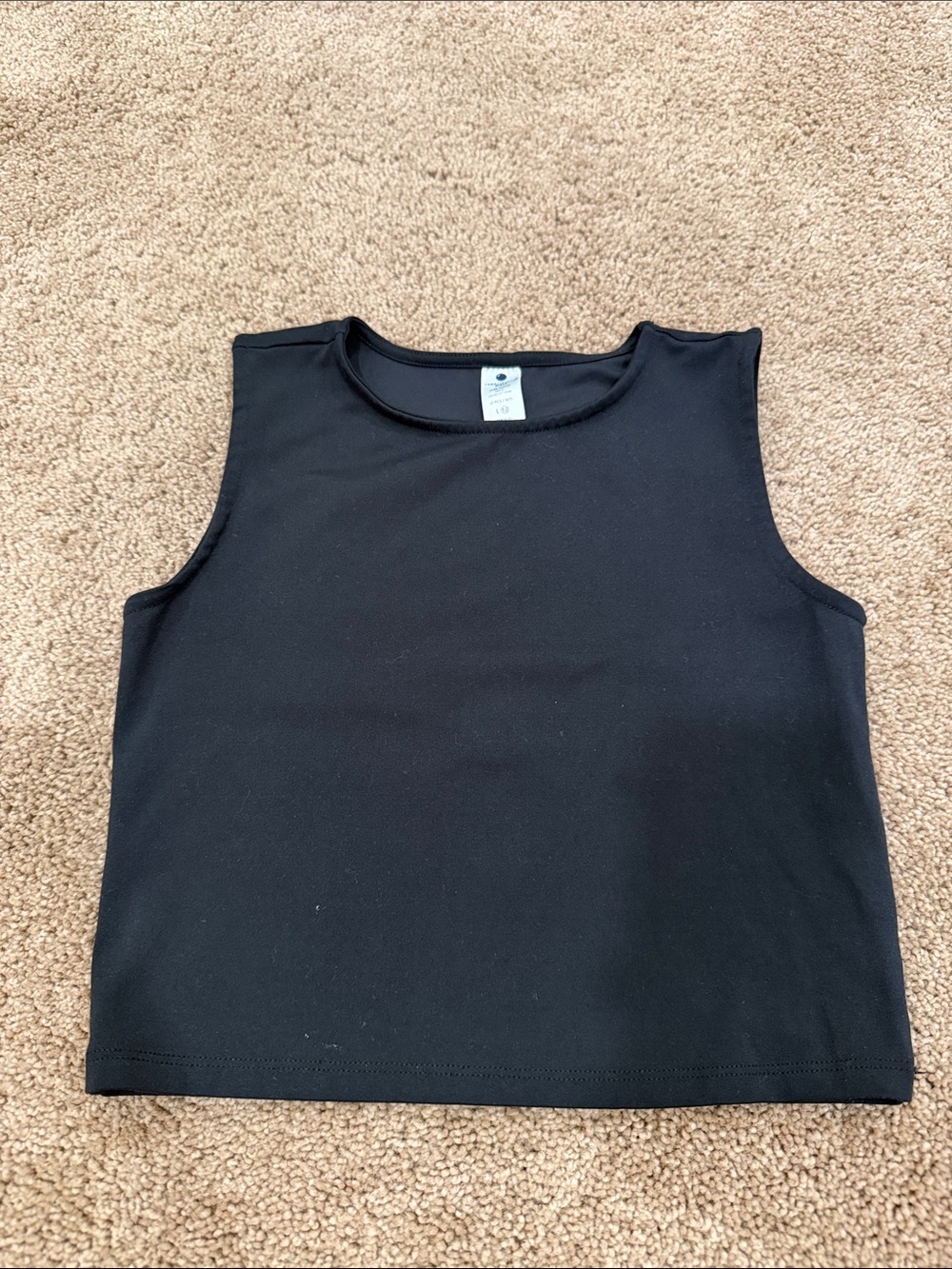 Yogalicious Black Sleeveless Crop Top